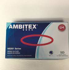 AMBITEX N5251 SERIES NITRILE GLOVE, SMALL