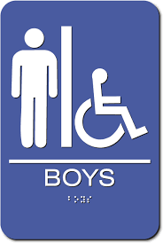 Boy's Accessible Restroom Sign