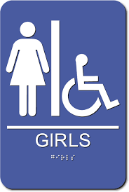 Girl's Accessible Restroom Sign