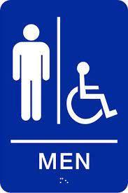 Men's Accessible Restroom Sign