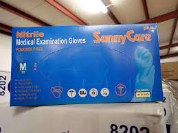 Blue Nitrle Gloves, Medium