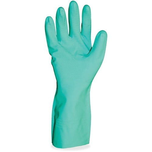 ProGuard Flock Lined 12" Green Nitrile Gloves, XLarge