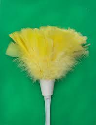 TURKEY FEATHER DUSTER 14 INCH YELLOW