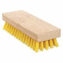 7" Yellow Poly Hand Scrub Brush