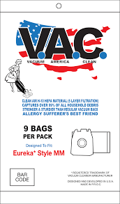 V. A. C.  Hepa Eureka Style MM, VAC 13  (9pk)