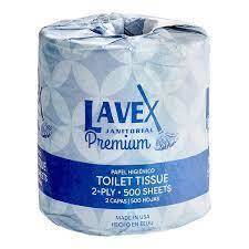 LAVEX Invidually Wrapped 2-Ply Toilet Paper, 96 CT, 500 sheets/roll