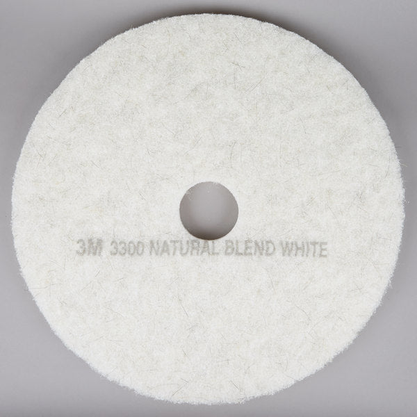 27"  Natural Blend White Burnishing Pad (3m 3300)