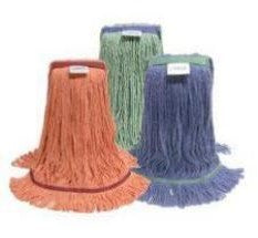 Green Super Clean Loop End Mop (1.25''Polyester headband) 20oz Medium