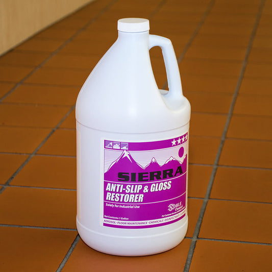 Sierra By Noble Chemical 1 Gallon/128oz Concentrated Anti-Slip @ Amp Gloss Restorer Floor Finish