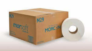 MORCON Jumbo Bath Tissue, 2 ply, White  12 Rolls/cs